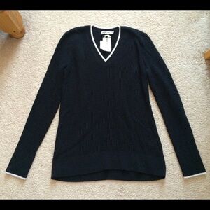 rag & bone Black V-Neck Sweater